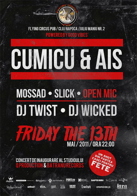 cumicu ais dj twist dj wicked 13 mai flying circus pub